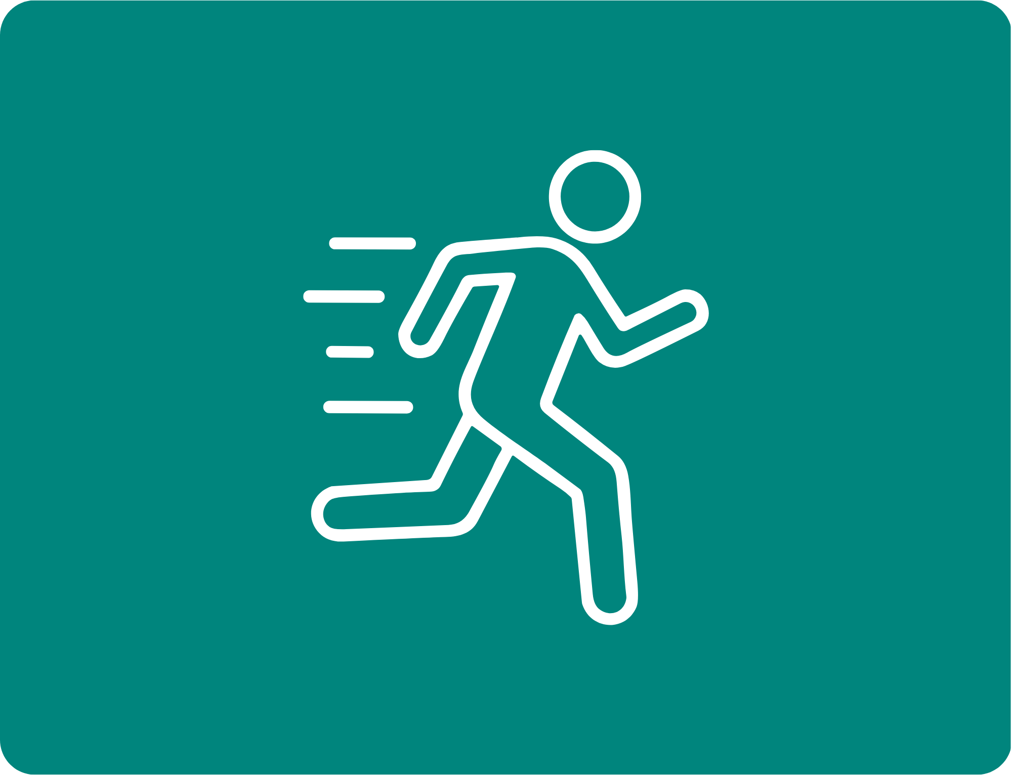 Poppetje dat rent - sportieve actie